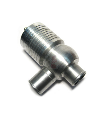 Pop-Off Überdruckventil (silber, regelbar)
mit seitlichem Ausgang