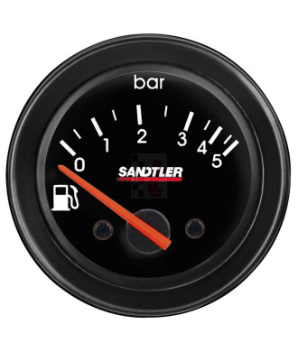 Sandtler Benzindruckanzeige bis 5 Bar / Ø 52 mm / Ziffernblatt schwarz