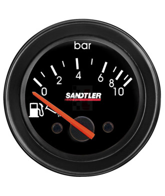 Sandtler Benzindruckanzeige bis 10 Bar / Ø 52 mm / Ziffernblatt schwarz