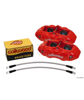 Wilwood Bremssattel-Austauschsatz D8-4, passend für Corvette (1965-82) vorne / Sättel rot