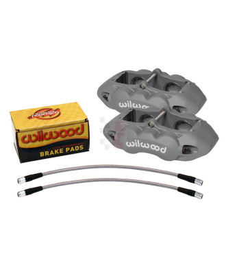 Wilwood Bremssattel-Austauschsatz D8-4, passend für Corvette (1965-82) vorne / Sättel grau