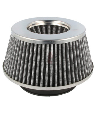 QSP Luftfilter Kompletthöhe 100 mm / Ø außen 120/155 mm / mit Adaptern auf Anschlussmaße 65 / 70 / 75 / 89 mm