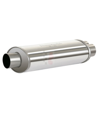 Powersprint Absorptions-Schalldämpfer Y-Führung, oval 
Anschluss-AD 1 x 63,5mm auf 2 x 60mm