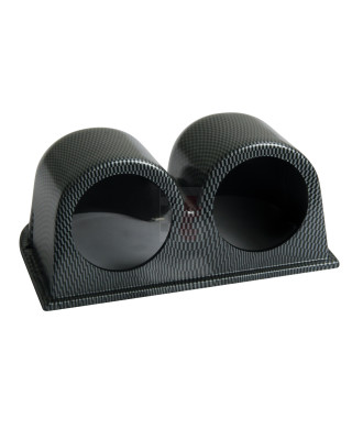 Revotec Aufbau-Instrumentenkonsole für 2 Anzeigen Ø 52 mm / Carbon-Look
