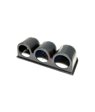 Revotec Aufbau-Instrumentenkonsole für 3 Anzeigen Ø 52 mm / Carbon-Look
