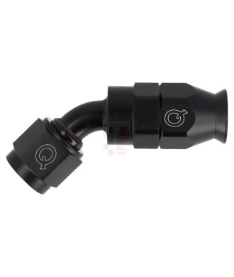 QSP Anschluss (PTFE) 45° Rohrbogen / Alu schwarz / Dash 06
