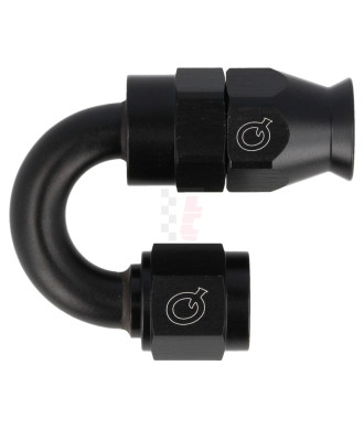 QSP Anschluss (PTFE) 180° Rohrbogen / Alu schwarz / Dash 08